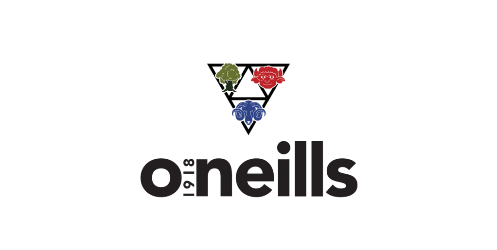 The Notts, Lincs and Derbyshire RFU Logo is displayed above the O'Neills Logo.